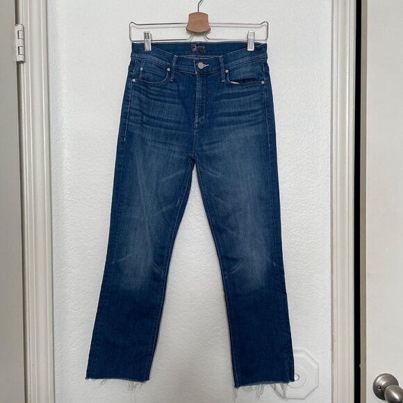 Mother Denim The Mid Rise Dazzler Crop Fray